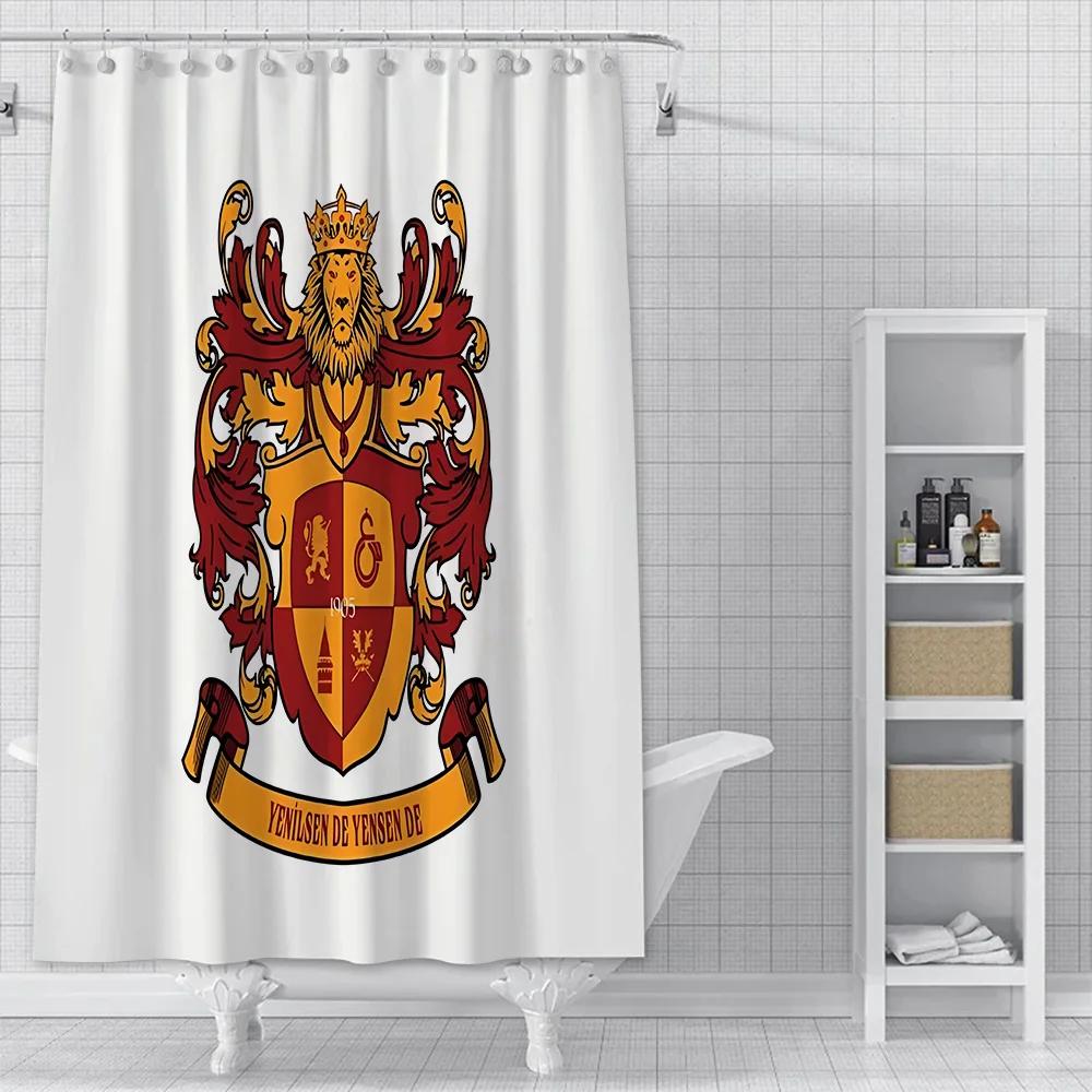 

G-Galatasaray Shower Curtain Waterproof Polyester Fabric Paint Colorful Bath Curtains Home Bathroom Decor Curtain With Hook W60H190(CM)-1 Pcs