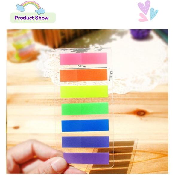 Colored Sticky Neon Flags Index Tabs Page Markers Highlight Strips Writable Labels Page for Marking and Highlighting, 8 Sets, 1120pcs