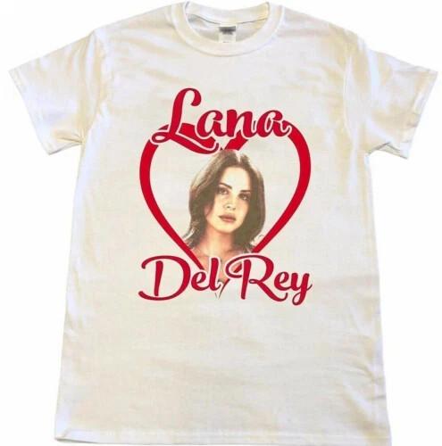 Vintage Lana Del Rey Graphic Print Short Sleeve White T-shirt Unisex HH02700 Unisex T-Shirt S
