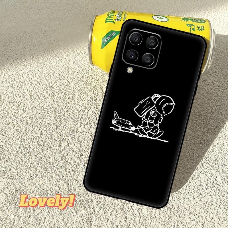 Cartoon Space Astronaut Case For Samsung Galaxy M31 M56 M13 M33 M53 M15 M35 M55 M06 M16 M36 M12 M32 M52 M14 M34 M54