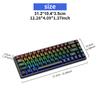 K68 Wired Mechanical Keyboard 10Kinds of Colorful Lighting Gaming and Office For Microsoft Windows and IOS System