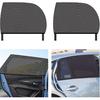 2PCS Mesh Car Window Screen for Rear Side Windows,Stretchable Car Window Shades Keep Interior Breathable and Cool,Foldable Baby Windows Shades for