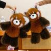 Kawaii Highland Raccoon Plush Doll 55cm Soft Stuffed Animal Running Red Panda Toy Companion Pillow Holiday Gift Home Decoration