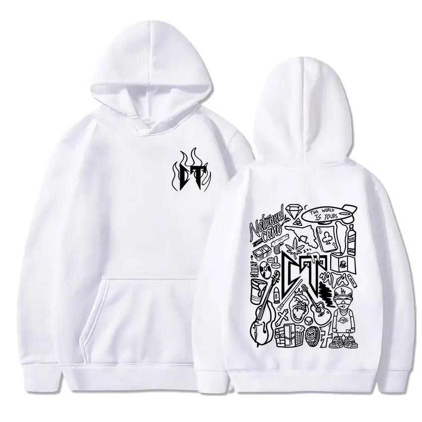 Rapper Natanael Cano Corridos Tumbados Mikina s kapucí Muži Ženy Móda Vintage Mikiny s kapucí Hip Hop Gotické Pulovry Streetwear