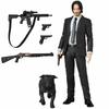Medicom Toy Mafex 085 John Wick Chapter 2 Action Figure With Interchangeable Heads And Box Packaging