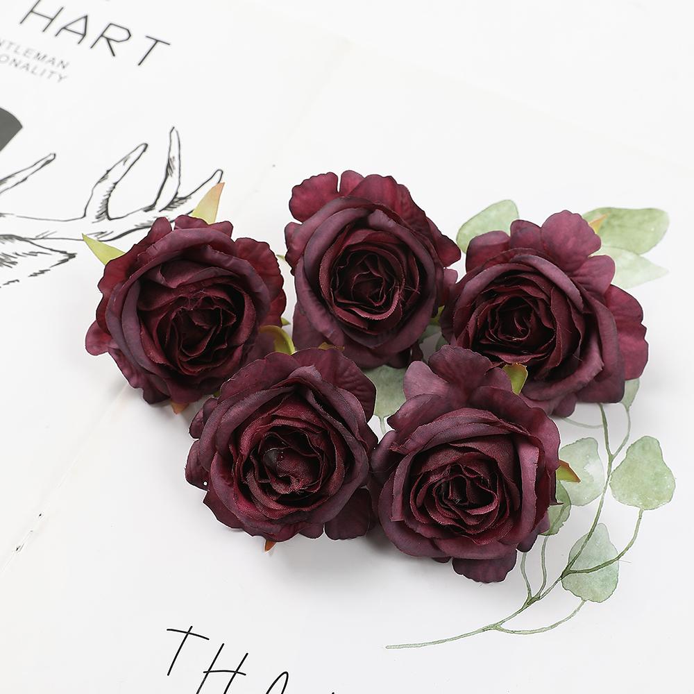 

10Pcs Crochet Artificial Rose Flowers Dining Table Decoration Party Garden DIY Room Decor Wedding Decor Gifts for Mother s Day 5Pcs