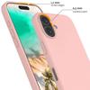 Coque de protection - E.F.CONNECTION - pour iPhone 16 - Silicone souple - Rose - 2 verres trempés inclus