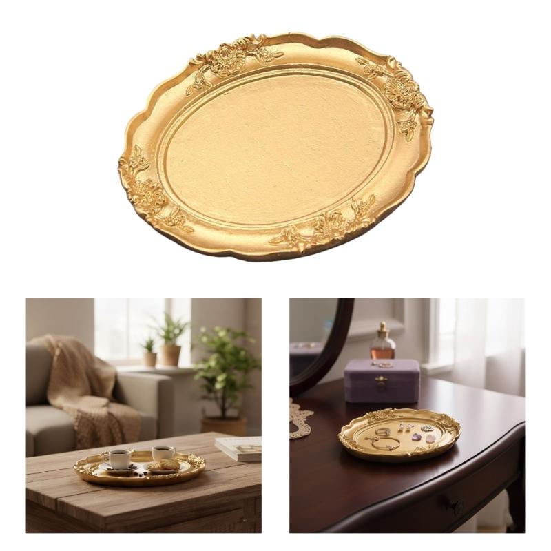 Smooth Elliptical Display Tray Nonslip Design Plate For Jewelry Storage And Organization Resin Trinket Dish