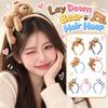Soft Cute Hair Hoops Fluffy Cartoon Bear Headwear Lay Down Bear Hairbands  Spa Bathing