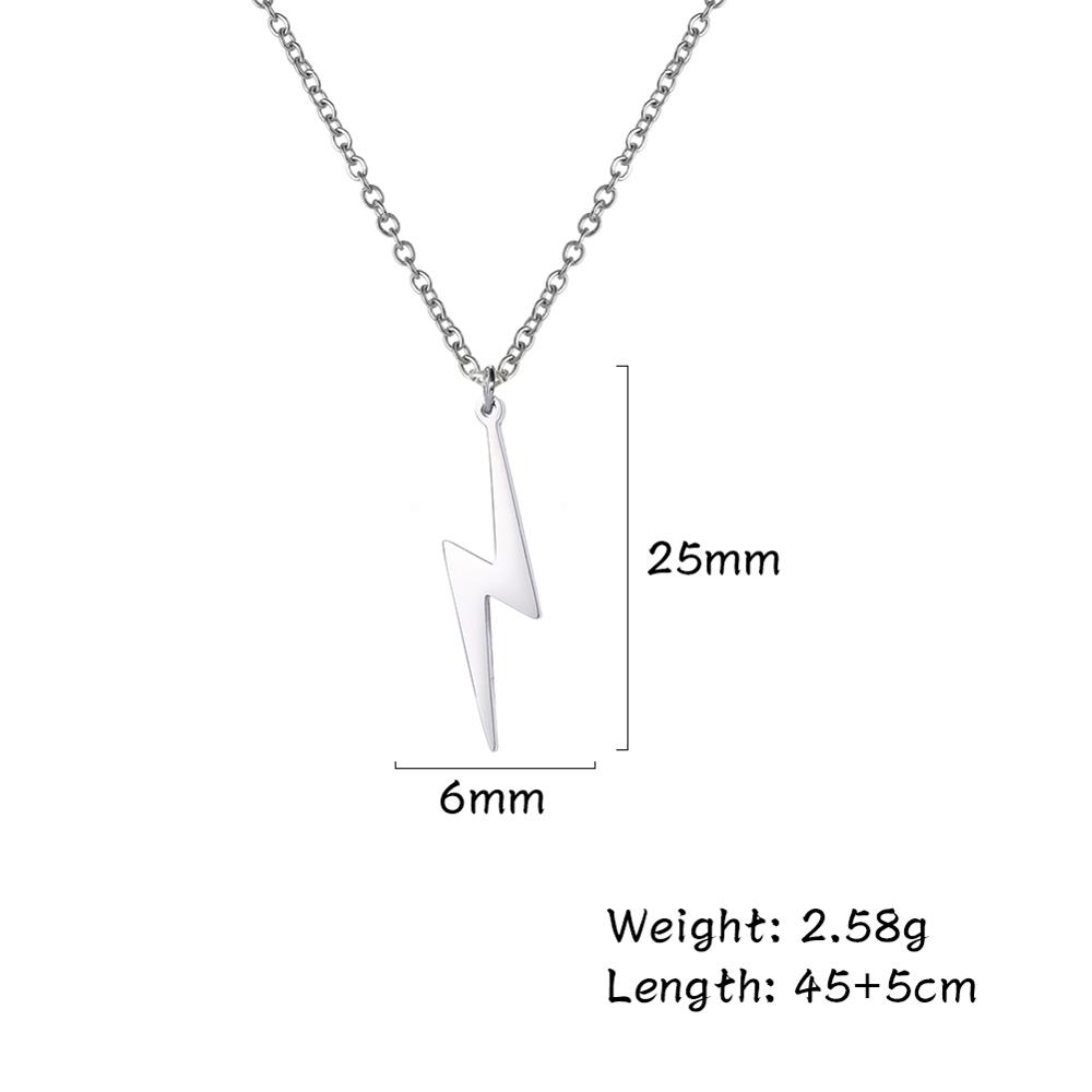 My Shape Lightning Necklaces For Women Tooth Mountain Heart Stainless Steel Necklace Choker Fashion Jewelry Gifts For Girlfriend