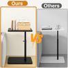 IBUYKE C-Shaped Side Table, Height Adjustable, Fits Next to Bed, Bedside Table, Sofa Table, Compact, Small, Black, JPTVT003B