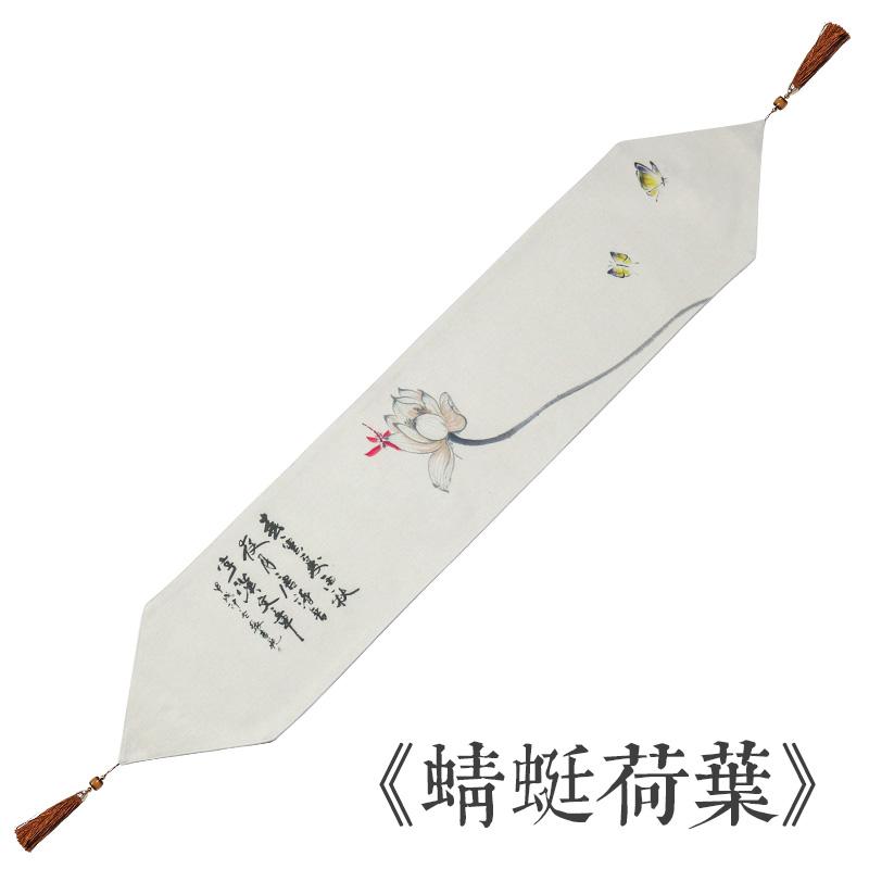 Tea Table Flag Tea Table Cloth New Chinese Tea Table Tea Table Cloth Art Long Table Towel Chinese Style Zen Table Flag