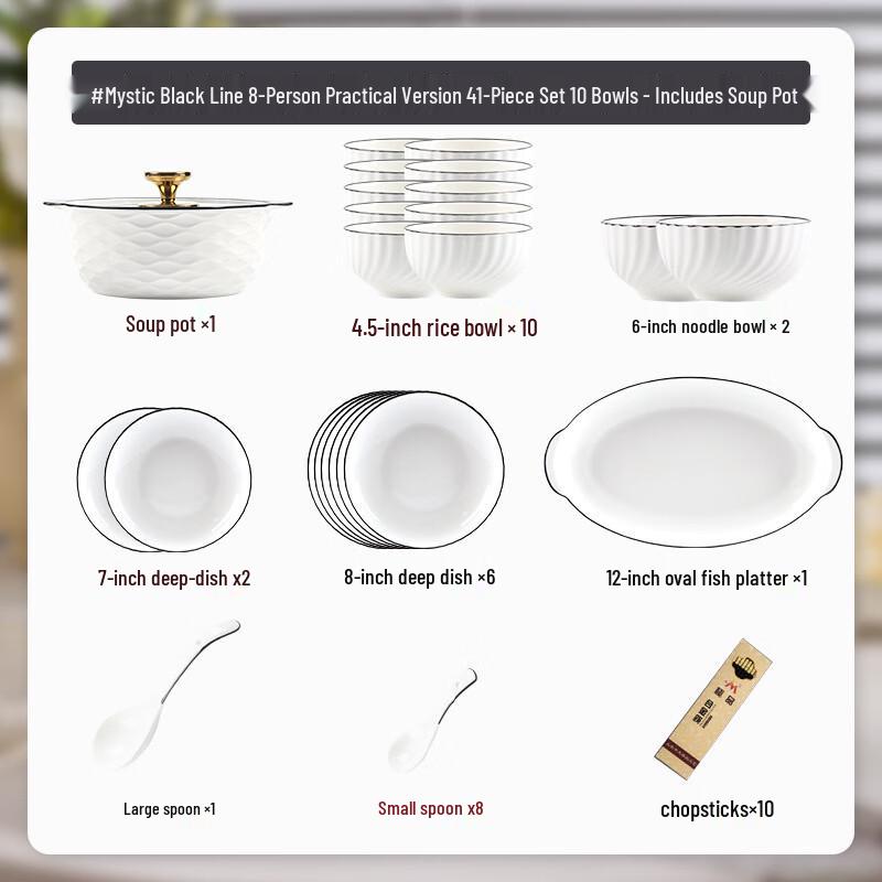 Mod Lanka 65-Piece Ceramic Dinnerware Set