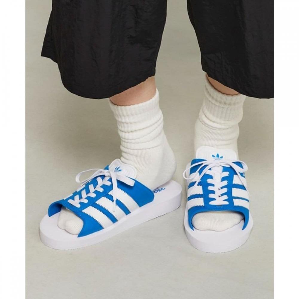 Adidas Gazelle Beach Slide Blue Jq7425 255
