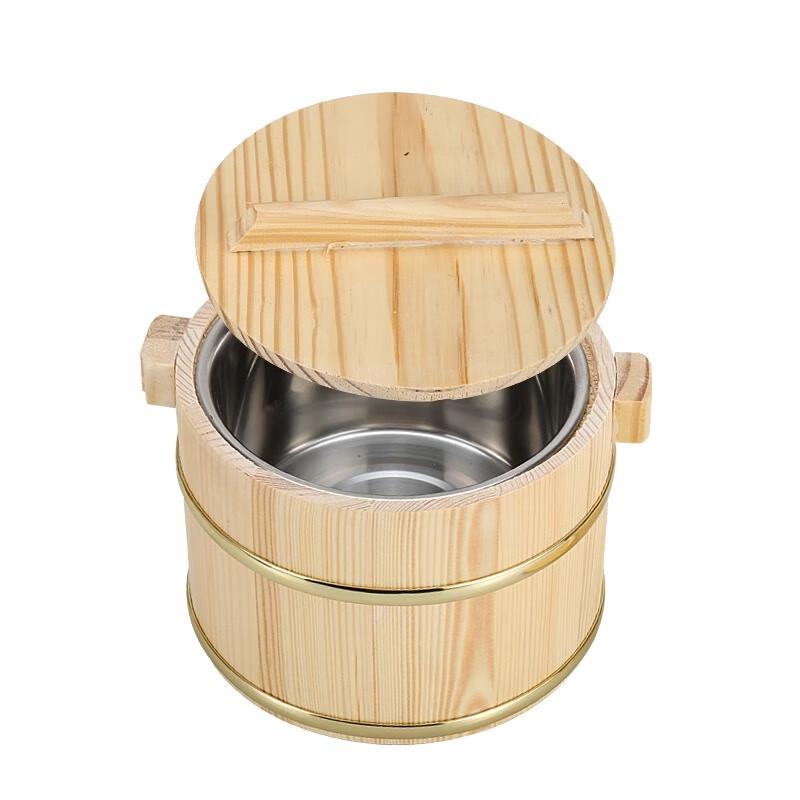 HOCUF Eco-Friendly Wooden Rice Bucket
