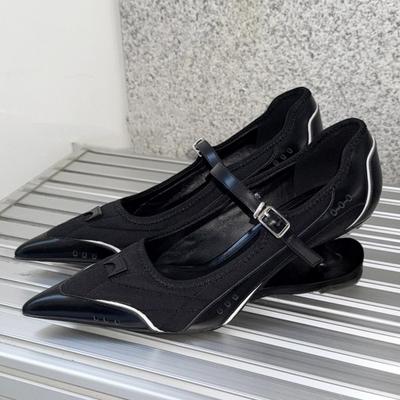Designer Strange Heel Pointed Toe Women Modern Single Shoes All Match Casual High Heel Belt Buckle Pumps Lady Mary Janes