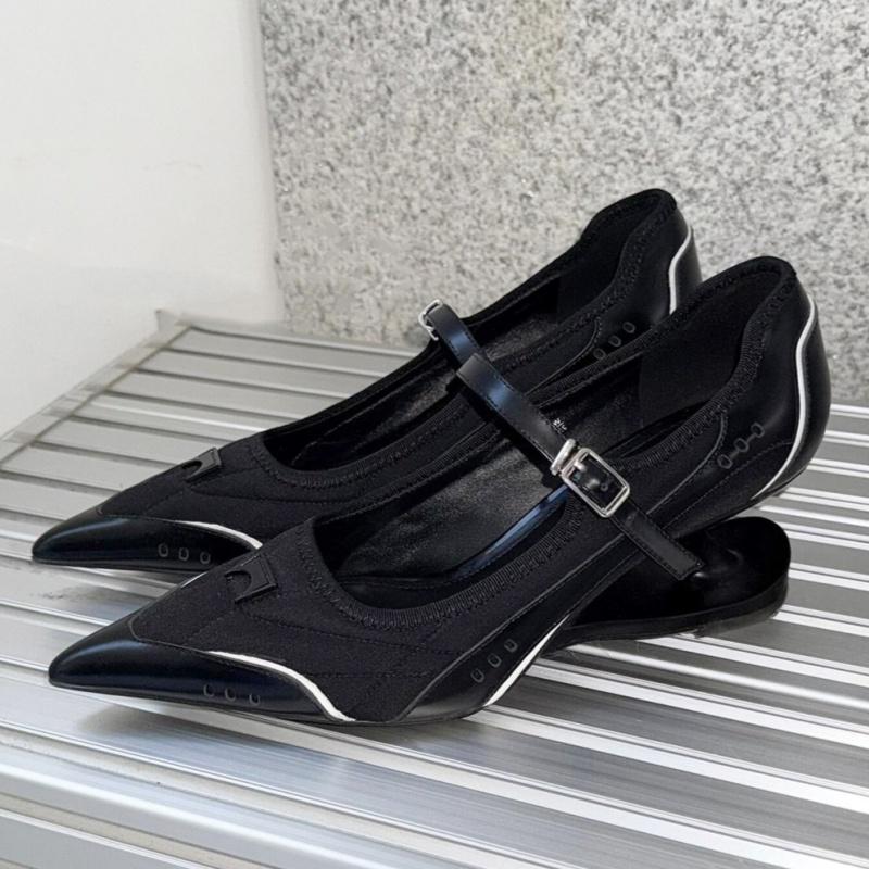 Designer Strange Heel Pointed Toe Women Modern Single Shoes All Match Casual High Heel Belt Buckle Pumps Lady Mary Janes