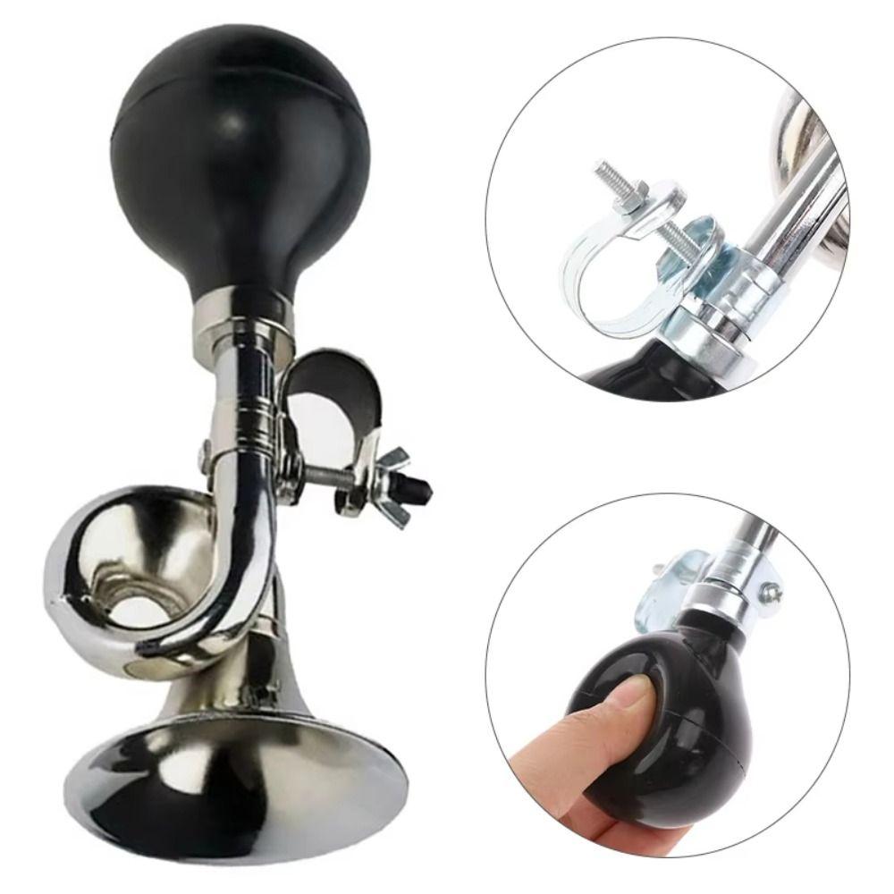 Silver Bike Snail Air Horn Squeeze Rubber Bike Bugle New Bicycle Bell