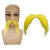 Yellow Brown Moustache & Beard Costume Props for Festivals and Masquerades