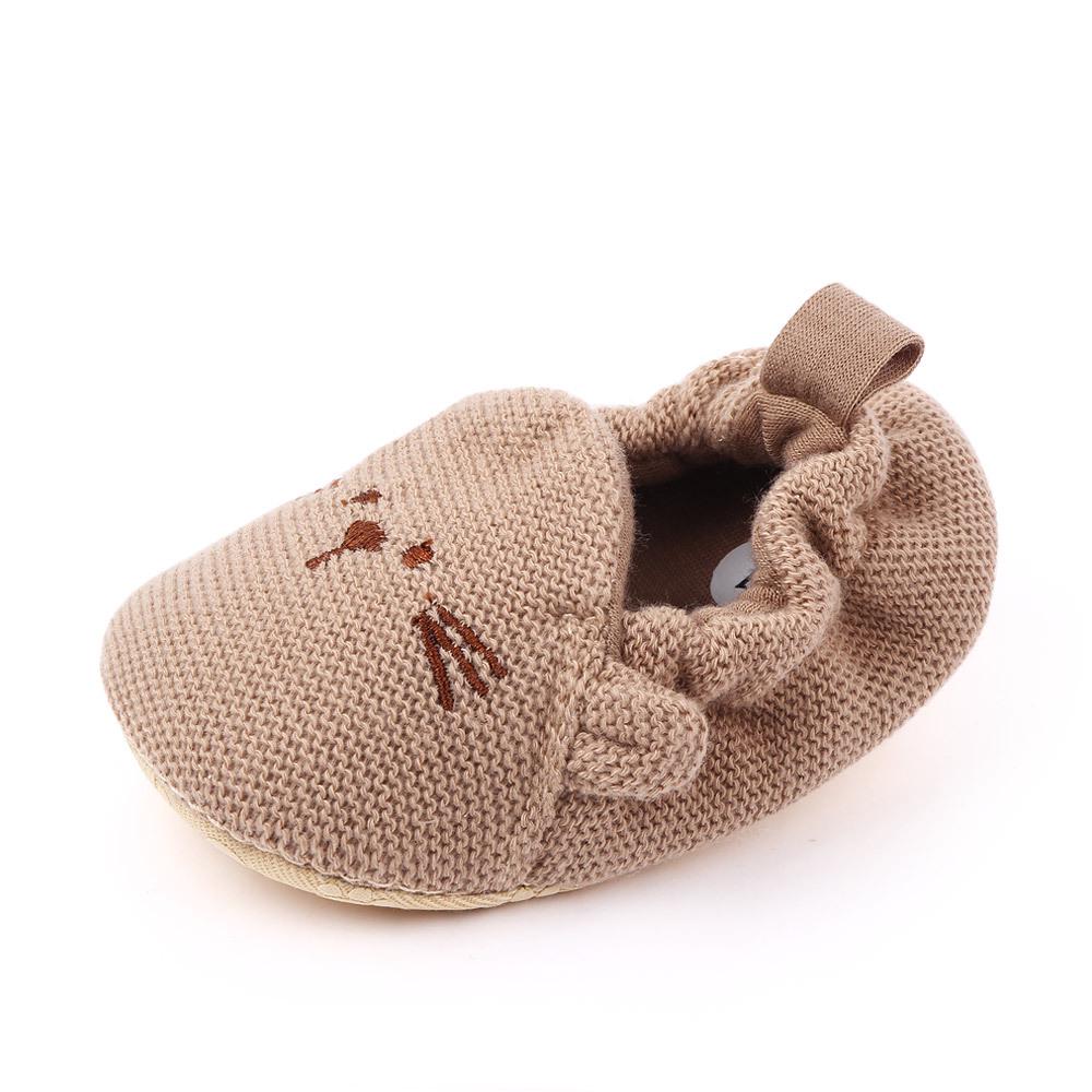 Newborn Knitted Wool Soft Sole Non-slip Pre-walking Shoes for 0-1 Year Olds