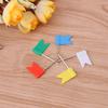 30PCS Flag Marker Shape Map Pins Cork Notice Board Push Pin Assorted Office Home