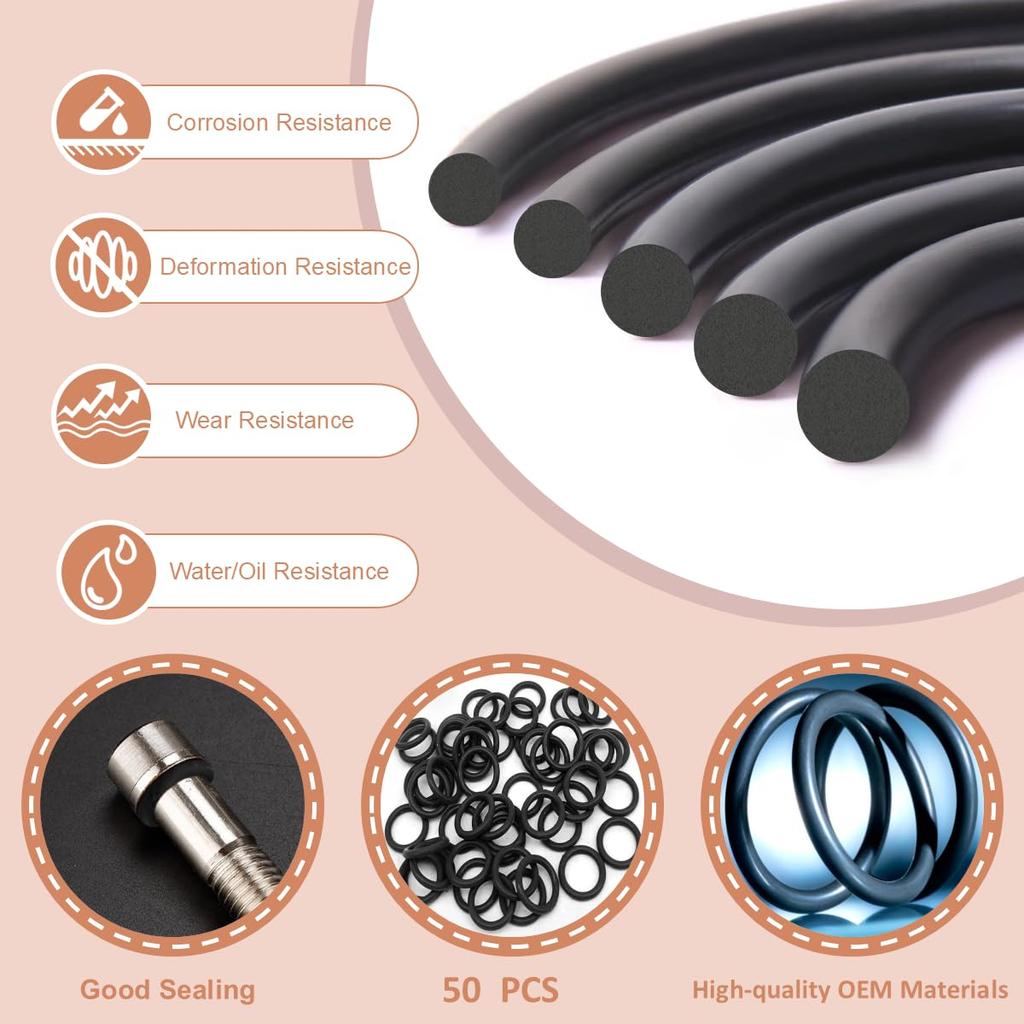 11105 O-Ring Replacement for Harley Davidson Oil Drain Plug Oring (50PCS)