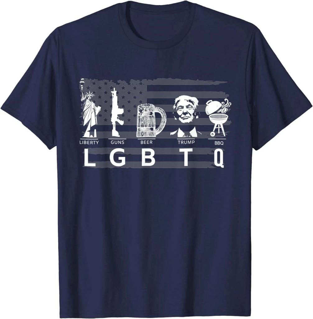 Lustiges Support LGBTQ Freiheit Waffen Bier Wahl 2024 Unisex T-Shirt