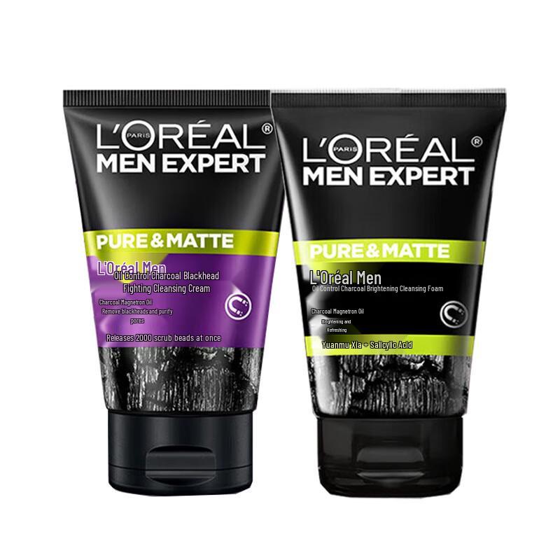 L Oréal Men s Oil Control Charcoal Cleanser Duo Set