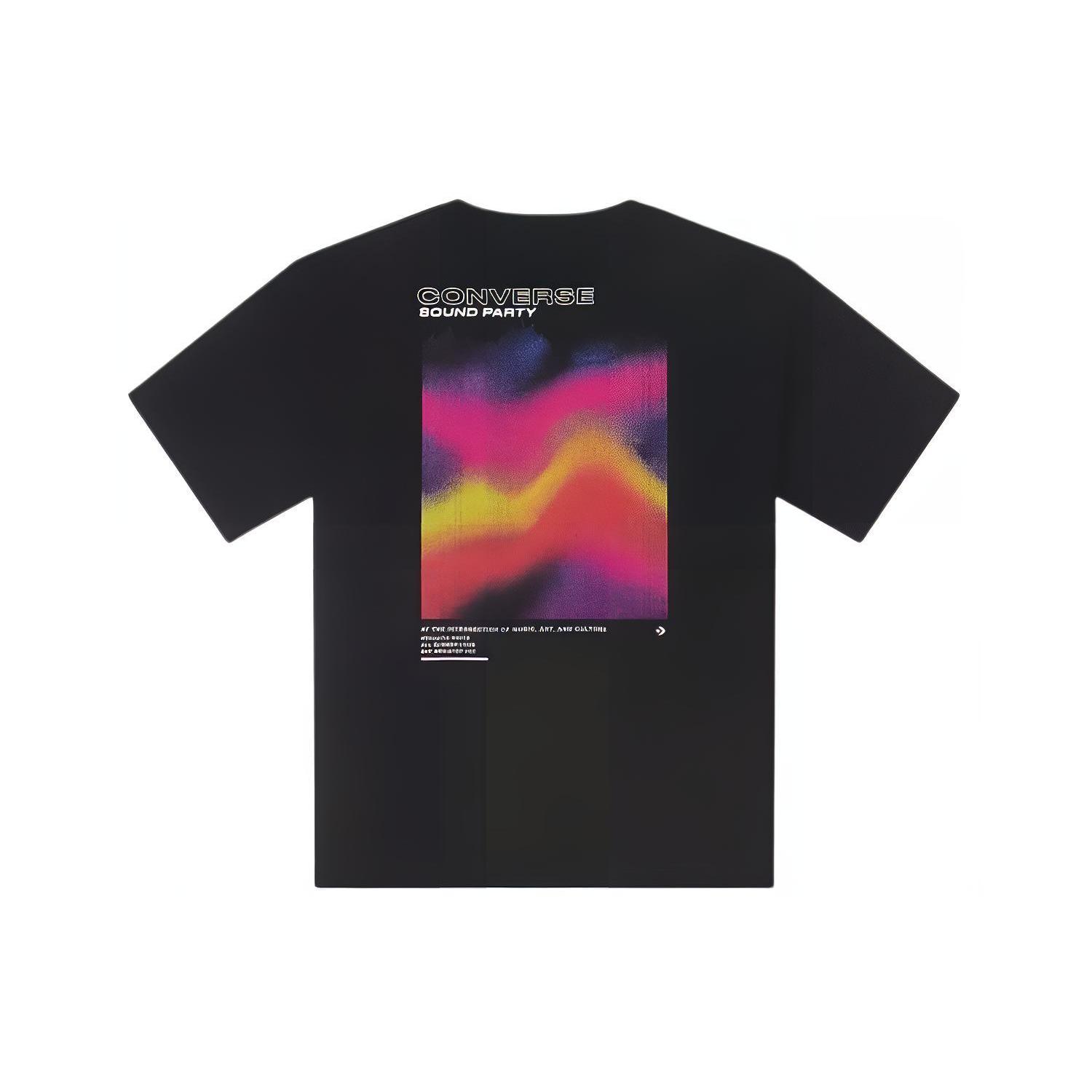 

New Converse Drop Shoulder Sleeve T Shirt Women s Black 10026374-A02 M