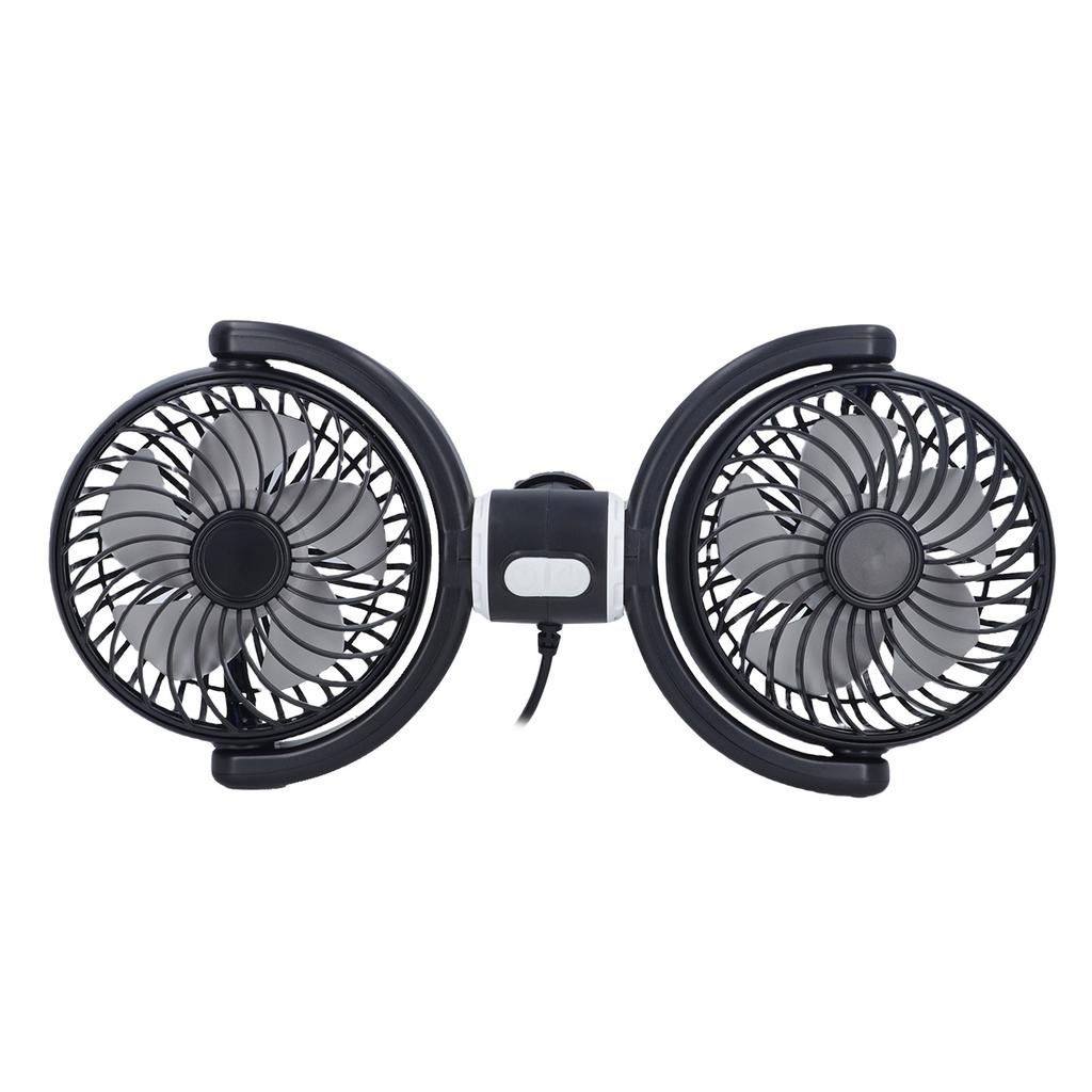 USB Car Cooling Fans for Backseat Dual Head Car Fan Quiet Vehicle Rear Headrest Fans for Driving