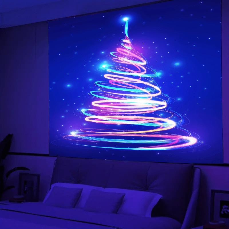 Ultraviolet Punk Cyberrobot Luminous Tapestry, Indoor Mood To Create Atmosphere, Psychedelic Luminous Art, Bedroom Decoration