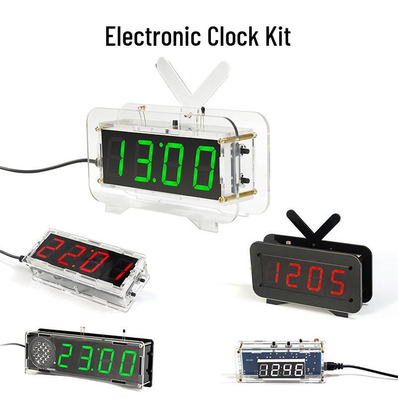 DIY LED Microcontroller Clock Kit: Build Your Own Digital Alarm Clock