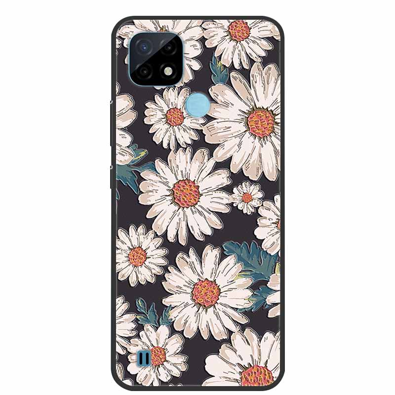 For Realme C21Y Case 3D Flower Emboss Soft Silicone Phone Case For OPPO Realme C21Y RMX3261 Capa TPU Funda Realmi C21 Y Coque