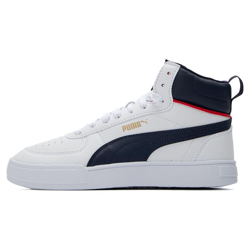 Puma Caven Mid Leather High-Top Sneakers Unisex Sneakers White Blue 385843-03