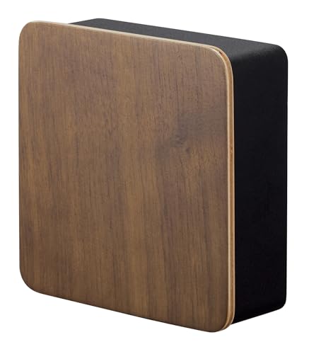Yamazaki Magnetic Key Hook, 2-Tier, Brown, Approx. W15.8 X D15.7 X H15.8cm, Rin, 2-Tier Key Storage with Movable Hooks, Product Number: 4801