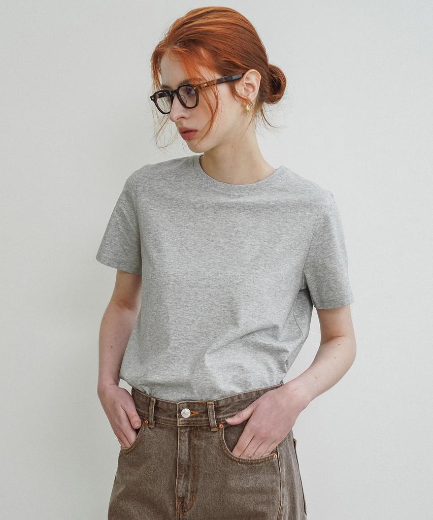 Siyajyu Sitp5178 Regular Fit Fresh Short Sleeve T-Shirt_Melange Gray