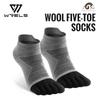 WRELS Merinowolle Outdoor Sport Fünf-Zehen-Socken Feuchtigkeitsableitend Elastisch Laufsocken Stoßdämpfend Atmungsaktiv Trekking Zehensocken