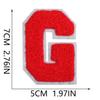 7Cm White Background Red Character Embroidery Cloth Sticker English Letters Towel Embroidery Patch Sticker Computer Embroidery Chapter Boy Heat Transf