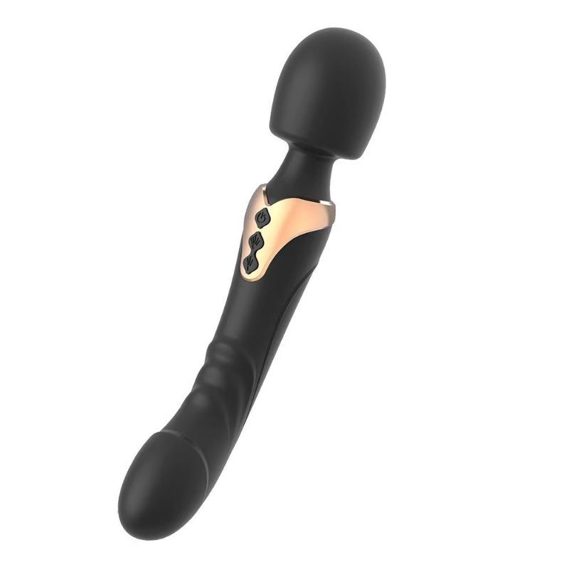 Powerful Dildos Vibrator Dual Motor Silicone Wand G-Spot Massager 10 Modes Sex Toy for Couple Clitoris Stimulator for Adults