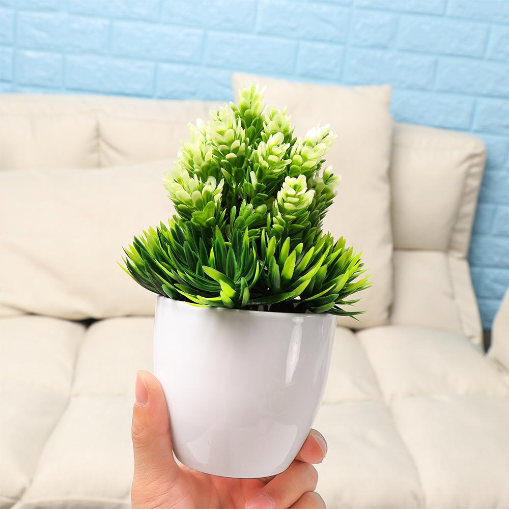 Wedding Desktop Ornament Christmas Plastic Plant Fake Potted Simulation Bonsai Artificial Flower