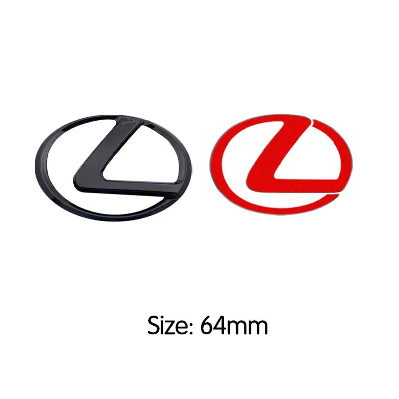 Adesivos de metal de alto padrão com processo galvanizado para o logotipo do volante 64mm 77mm para Lexus ES240 ES250 IS250 LX460 RX270 RX300 RX350