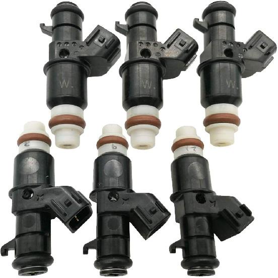 6Pcs 16450-RCA-A01 FJ485 Fuel Injectors 8 Holes Engine Nozzles for Acura TL MDX Honda Accord Odyssey Pilot Ridgeline 16450 RCA A01 16450RCAA01