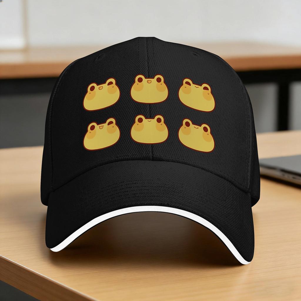 Frog Emoji Faces Casual Baseball Cap Hunting Camping Hip Hop Hats Spring Adjustable Unisex Men Street Style Baseball Caps