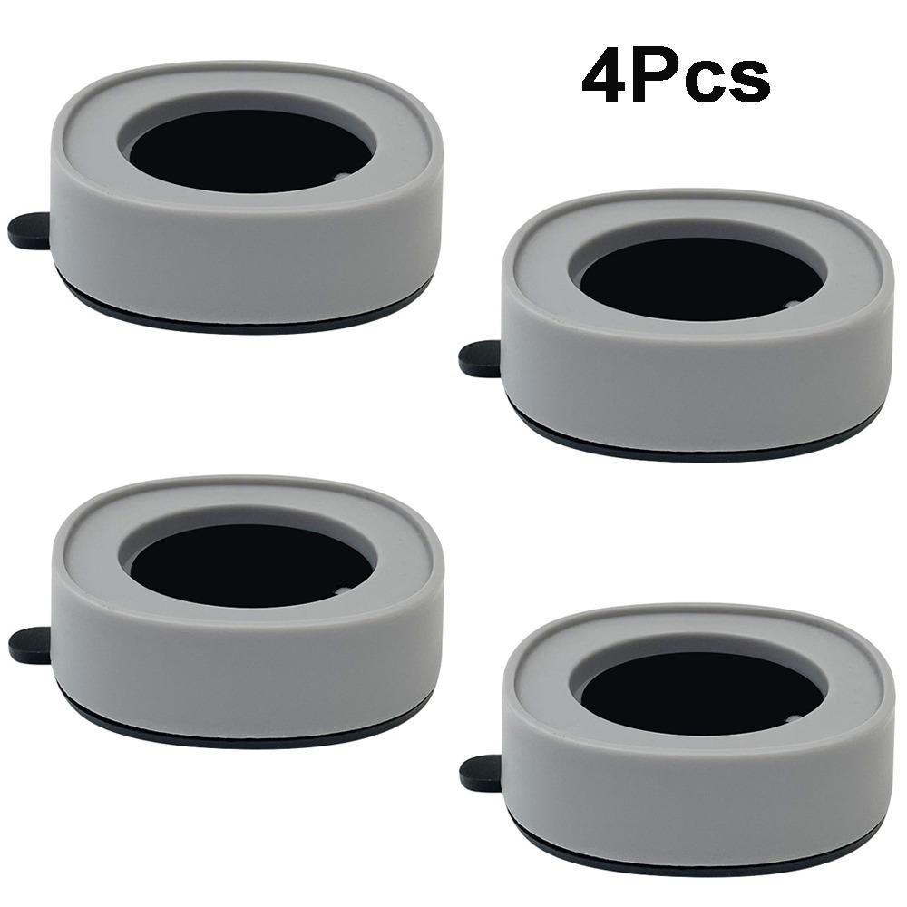 

4 шт. серые вибрационные накладки для стиральных машин, пластиковые противоскользящие накладки для ножек, шумоподавляющий стабилизатор для стиральной машины