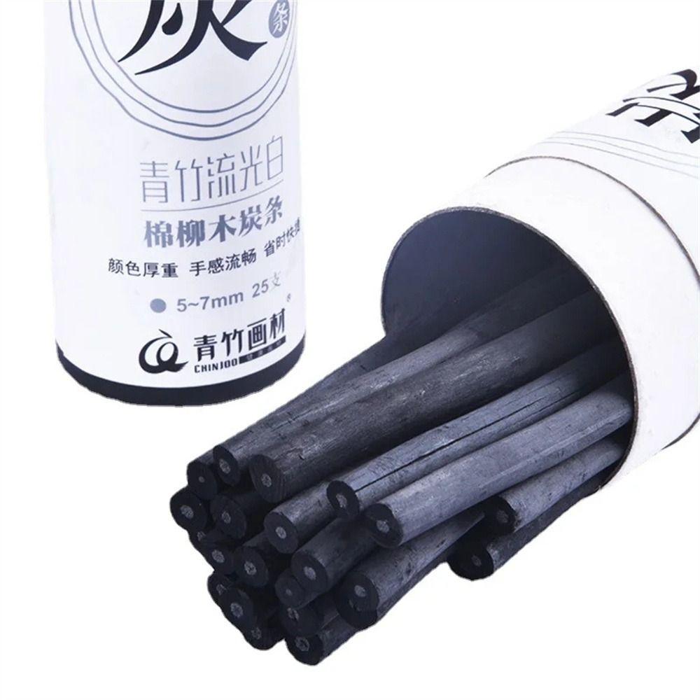 Black Color Charcoal Sticks Willow Charcoal Drawing Charcoal Pencils Painting Supplies