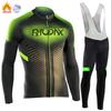 Winter Cycling Jersey Set Men Thermal Fleece Cycling Clothing Black Road Bike Suit MTB Uniforme Bicycle Maillot Ciclismo