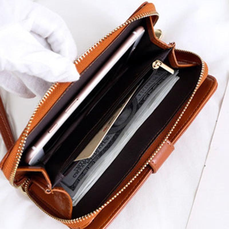 IELGY Women's Long Zipper Buckle Large Capacity Multi-card Wallet