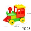 City Train Car Transport Accessorie Straight Curved Uphill Rail Constructing Block Big Dimension Track Railway Brick Compatible Duploes