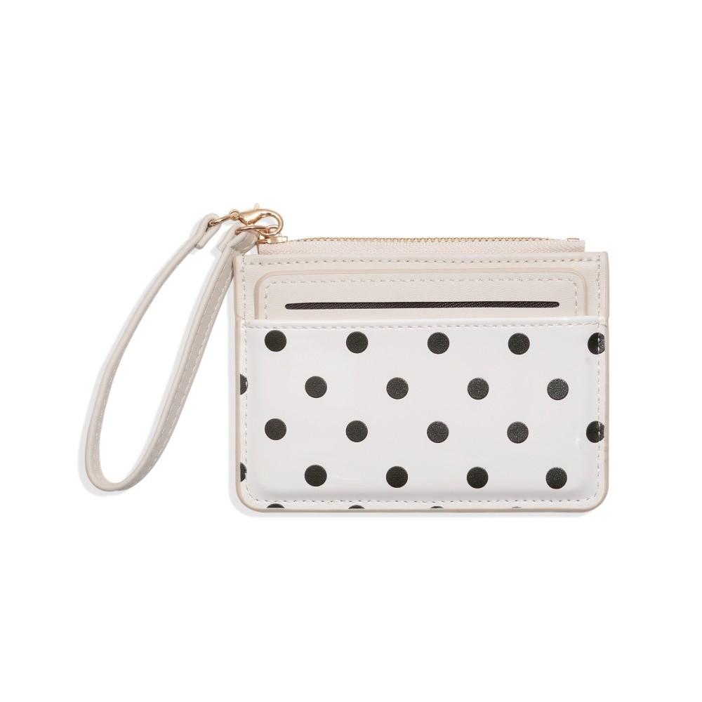 Ultra Light Polka Dot Card Holder Ultra Slim Women Mini Wallet Minimalist Coin Purse Evening Out