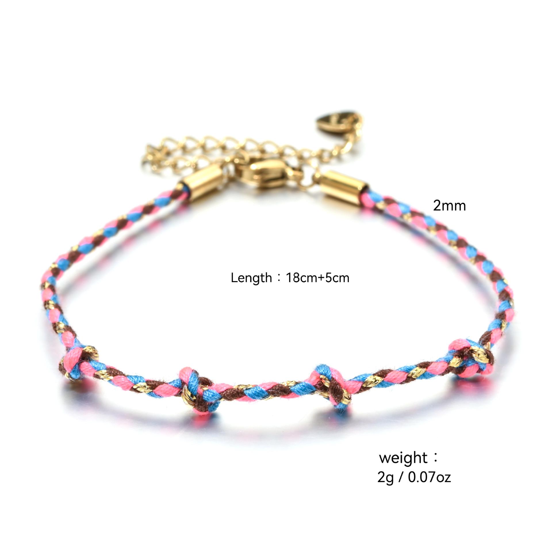 Персонализированный богемный стиль, ручная работа, разноцветный плетеный браслет для женщин